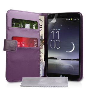 YouSave Accessories Θήκη- Πορτοφόλι για LG G Flex by YouSave Accessories μώβ και δώρο screen protector