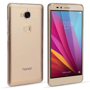 YouSave Accessories Θήκη σιλικόνης για Huawei Honor 5X διάφανη Slim by YouSave και δώρο screen protector