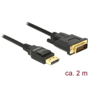 Delock Delock Cable DisplayPort 1.2 > DVI-D 4K 30Hz 2m (85313)