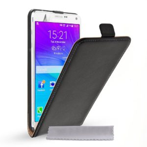 YouSave Accessories Δερμάτινη θήκη για Samsung Galaxy Note 5 by YouSave μαύρη και δώρο screen protector