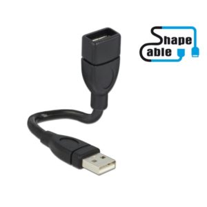 Delock Delock Extension ShapeCable USB-A 2.0 M/F 15cm (83497)