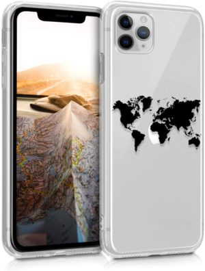 KW KW Θήκη Σιλικόνης iPhone 11 Pro - Travel Outline black / transparent (200-104-395)