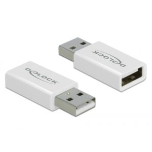 Delock Delock Adapter USB-A 2.0 M/F Data Blocker White (66530)