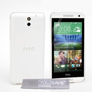 YouSave Accessories Θήκη σιλικόνης για HTC Desire 610 ημιδιάφανη by YouSave και screen protector