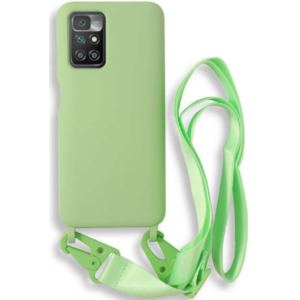 Bodycell Bodycell Θήκη Σιλικόνης με Λουράκι Λαιμού - Xiaomi Redmi 10 - Green (5206015002724)