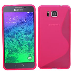 OEM Θήκη σιλικόνης για Samsung Galaxy Alpha ημιδιάφανη ροζ - OEM ( 210-100-247)
