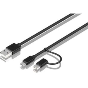 Goji Goji 2 in 1 TypeC & Micro USB Cable 1m Black (GC2IN117C)