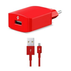 Ttec Ttec SmartCharger™ Ταχυφορτιστής Ταξιδιού με Καλώδιο Micro USB κόκκινος (200-108-672)