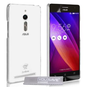 YouSave Accessories Θήκη σιλικόνης ημιδιάφανη για Asus Zenfone 2 slim by YouSave και screen protector