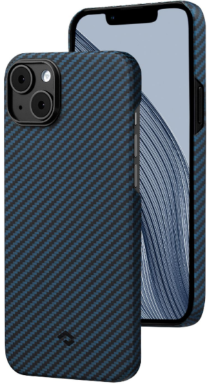 Pitaka Pitaka MagEZ Case 3 - MagSafe Θήκη Aramid Fiber Body Apple iPhone 14 Plus - 1.2mm - 1500D - Black / Blue / Twill (KI1408M)