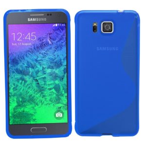 OEM Θήκη σιλικόνης για Samsung Galaxy Alpha ημιδιάφανη μπλε - OEM ( 210-100-249)