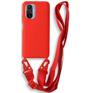 Bodycell Bodycell Θήκη Σιλικόνης με Λουράκι Λαιμού - Xiaomi Mi 11i / Poco F3 - Red (5206015001994)