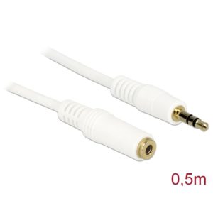 Delock Delock Stereo Extension Cable 3.5mm 3pin M/F 0.5m White (83763)