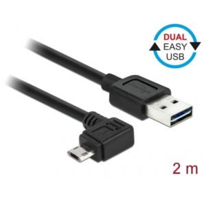 Delock Delock EASY USB-A 2.0 > USB 2.0 Micro-B M/M Angled 2m (83853)