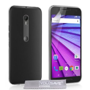 YouSave Accessories Θήκη σιλικόνης για Motorola Moto G 3rd Generation ( 2015) by YouSave διάφανη και δώρο screen protector