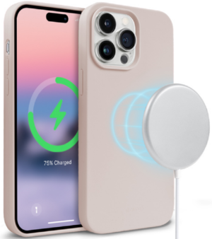 Crong Crong Color Magnetic Θήκη MagSafe Premium Σιλικόνης Apple iPhone 14 Pro - Pink Sand (CRG-COLRM-IP1461P-PNK)