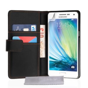 YouSave Accessories Θήκη- πορτοφόλι για Samsung Galaxy A7 by YouSave Accessories μαύρη και δώρο screen protector