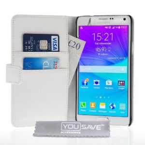 YouSave Accessories Θήκη- πορτοφόλι για Samsung Galaxy Note 5 by YouSave λευκή και δώρο screen protector