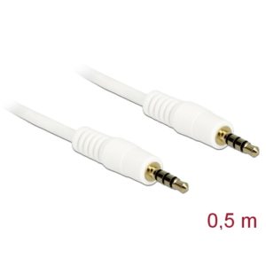 Delock Delock Stereo Cable 3.5mm 4pin M/M 0.5m White (83439)