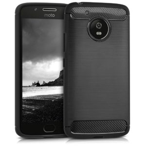 KW Θήκη Brushed Carbon μαύρη για Motorola Moto G5 by KW (200-102-219)