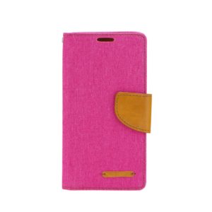 OEM Θήκη-Πορτοφόλι Canvas Book για Samsung Galaxy Xcover 3 ροζ (200-101-549)