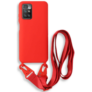 Bodycell Bodycell Θήκη Σιλικόνης με Λουράκι Λαιμού - Xiaomi Redmi 10 - Red (5206015002748)