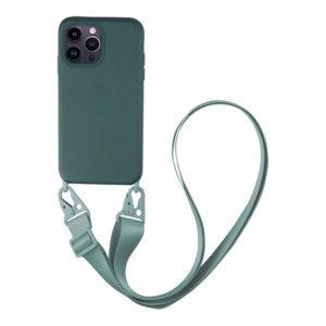 My Colors Θήκη CarryHang Liquid Silicone Strap Apple - My Colors - Πράσινο Σκούρο - iPhone 14 Pro Max