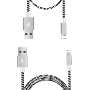 Dux Ducis Dux Ducis K-TWO Series Set Καλωδίων USB σε Lightning 1m + 20CM – Ασημί - (200-104-690)