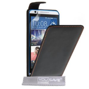 YouSave Accessories Θήκη για HTC Desire 820 μαύρη by YouSave και screen protector