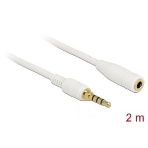Delock Delock Stereo Extension Cable 3.5mm 4pin 2m White (85632)