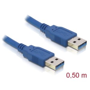 Delock Delock USB-A 3.0 Data Cable M/M 0.5m Blue (83121)