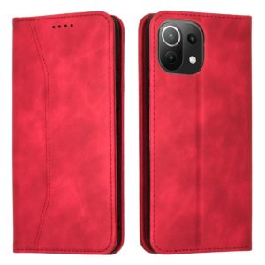 Bodycell Bodycell Book Case Pu Leather For Xiaomi Mi 11 Lite 4/5G Red (04-00663)