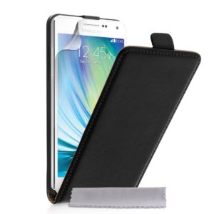 YouSave Accessories Δερμάτινη θήκη για Samsung Galaxy A5 by YouSave Accessories μαύρη και δώρο screen protector