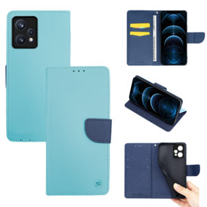 Θήκη Βιβλίο Sonique Trend Book για Realme - Sonique - Σιέλ / Σκούρο Μπλε - Realme 9 4G, Realme 9 Pro Plus 5G