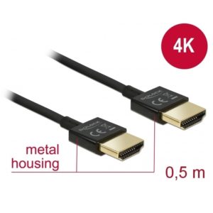 Delock Delock Slim Cable HDMI w/Ethernet 3D 4K 0.5m (84786)
