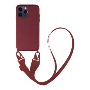 My Colors Θήκη CarryHang Liquid Silicone Strap Apple - My Colors - Μπορντώ - iPhone 14 Pro Max