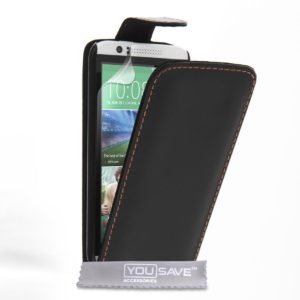 YouSave Accessories Θήκη για HTC Desire 510 μαύρη by YouSave και screen protector
