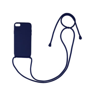 My Colors Θήκη Σιλικόνης με Κορδόνι CarryHang για Apple - My Colors - Μπλε Σκούρο - iphone 7, iphone 8, iPhone SE 2020, iPhone SE 2022