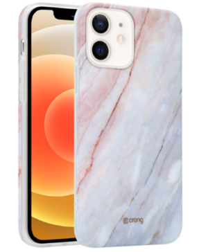 Crong Crong Marble Θήκη Σιλικόνης Apple iPhone 12 mini - Pink (CRG-MRB-IP1254-PNK)