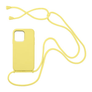 My Colors Θήκη Σιλικόνης με Κορδόνι CarryHang για Apple - My Colors - Κίτρινο - iPhone 13 Pro Max