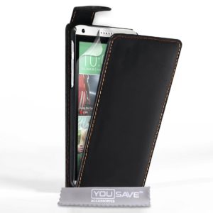 YouSave Accessories Θήκη για HTC Desire 816 μαύρη by YouSave και screen protector