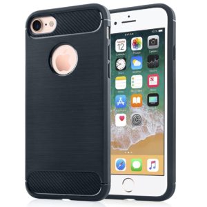 Centopi Θήκη Carbon Fiber Gel Cover για iPhone 7/8 by Centopi Μπλε και δώρο screen protector (200-102-605)