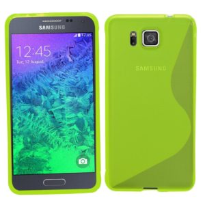 OEM Θήκη σιλικόνης για Samsung Galaxy Alpha ημιδιάφανη πράσινη - OEM ( 210-100-250)