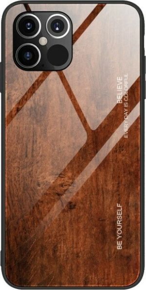 Bodycell Bodycell Glass Case iPhone 12 Pro Max - Brown Wood Desing (200-108-329)