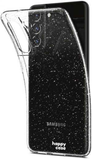 HappyCase HappyCase Διάφανη Θήκη Σιλικόνης Samsung Galaxy S21 FE 5G - Glitter Print (8719246371738)