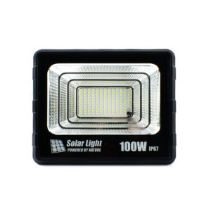 Στεγανός Ηλιακός Προβολέας LED 100W Ψυχρό Λευκό με Αισθητήρα νυκτος IP67 43664729