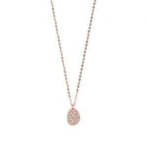 OXETTE - Κολιέ Red Carpet ασημένιο ροζ χρυσό με ζιργκόν 01X05-03230 Ροζ