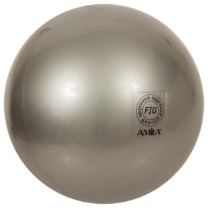 Μπάλα Ρυθμικής Γυμναστικής Amila 19cm Ασημί FIG Approved 47957