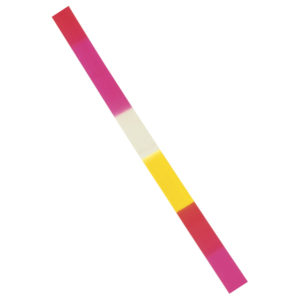 Κορδέλα Ρυθμικής Γυμναστικής Amila 6m Λευκή/Ροζ/Κίτρινη 98902