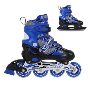 Roller Skates Σετ 2 Σε 1 Nils Extreme NH18366 No 35-38 Blue